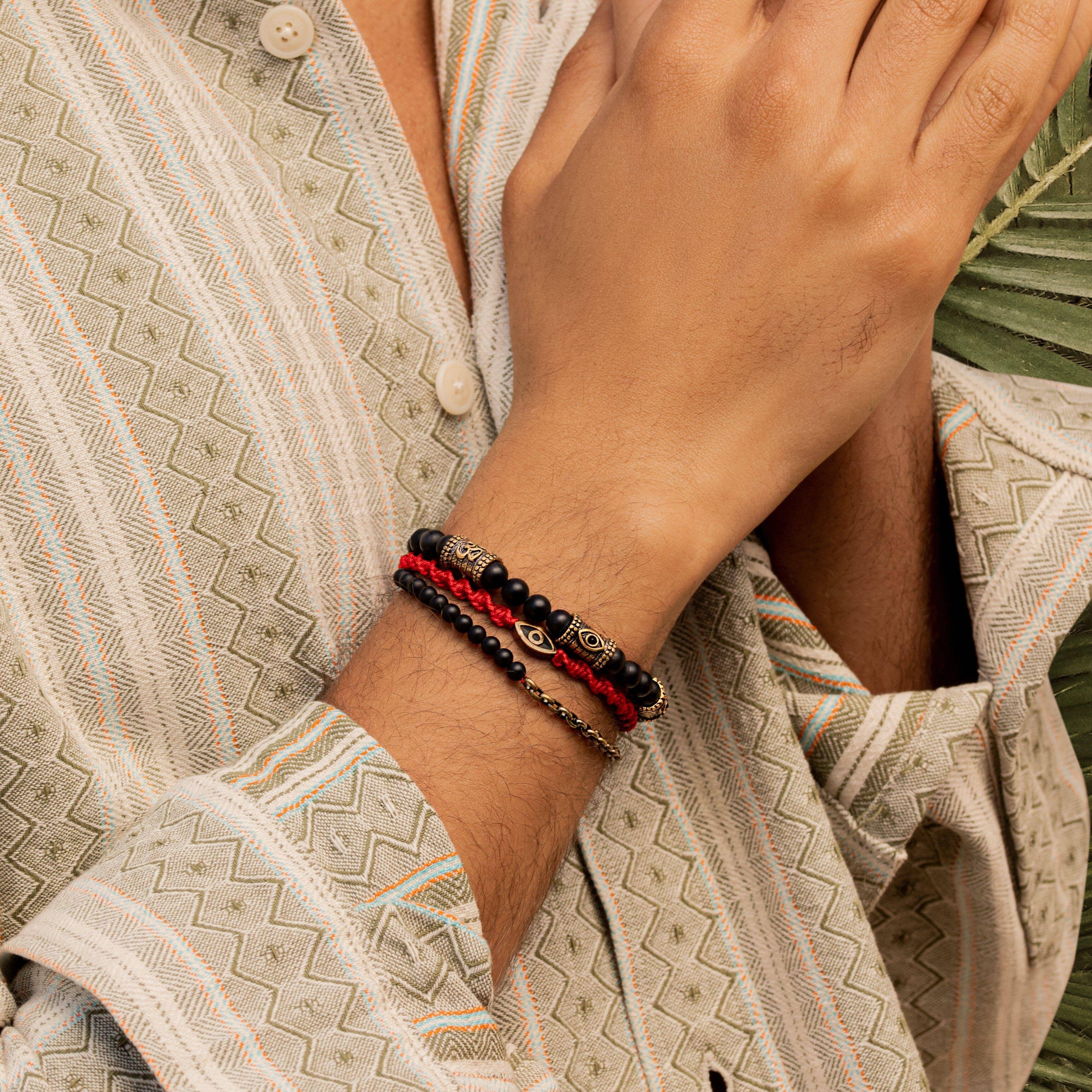 Highest Frequency - Triple Protection Matte Onyx BraceletBracelets - Mens