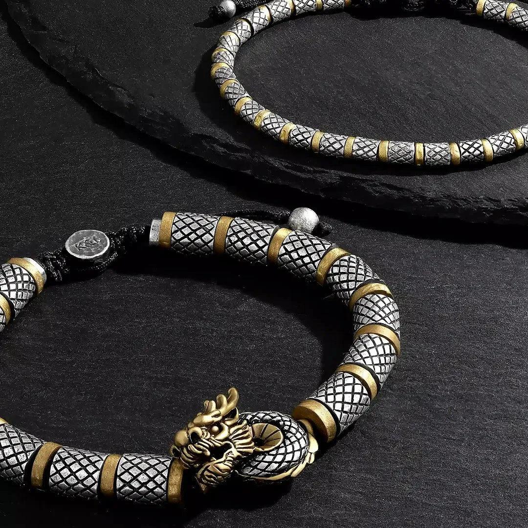 Dragon’s Dominion Macrame Barrel BraceletBracelets - Mens