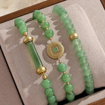 Golden Fortune Jade Lucky Coin BraceletBracelets - Womens