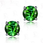 Round Shaped Gemstone Stud EarringsEarrings