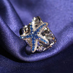 Sapphire Starfish Silver RingRing