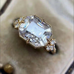18K Gold Anillos De Bizuteria – Ring's DaintyLight Yellow Gold ColorWHITE