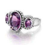 Oval Bohemia Purple Amethyst Ring