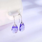 Water Drop Crystal EarringsPurple