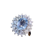 Aquamarine Silver Ring Genuine Gemstone