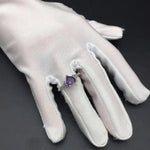 Jewelry Heart Shape Amethyst Gemstone Rings