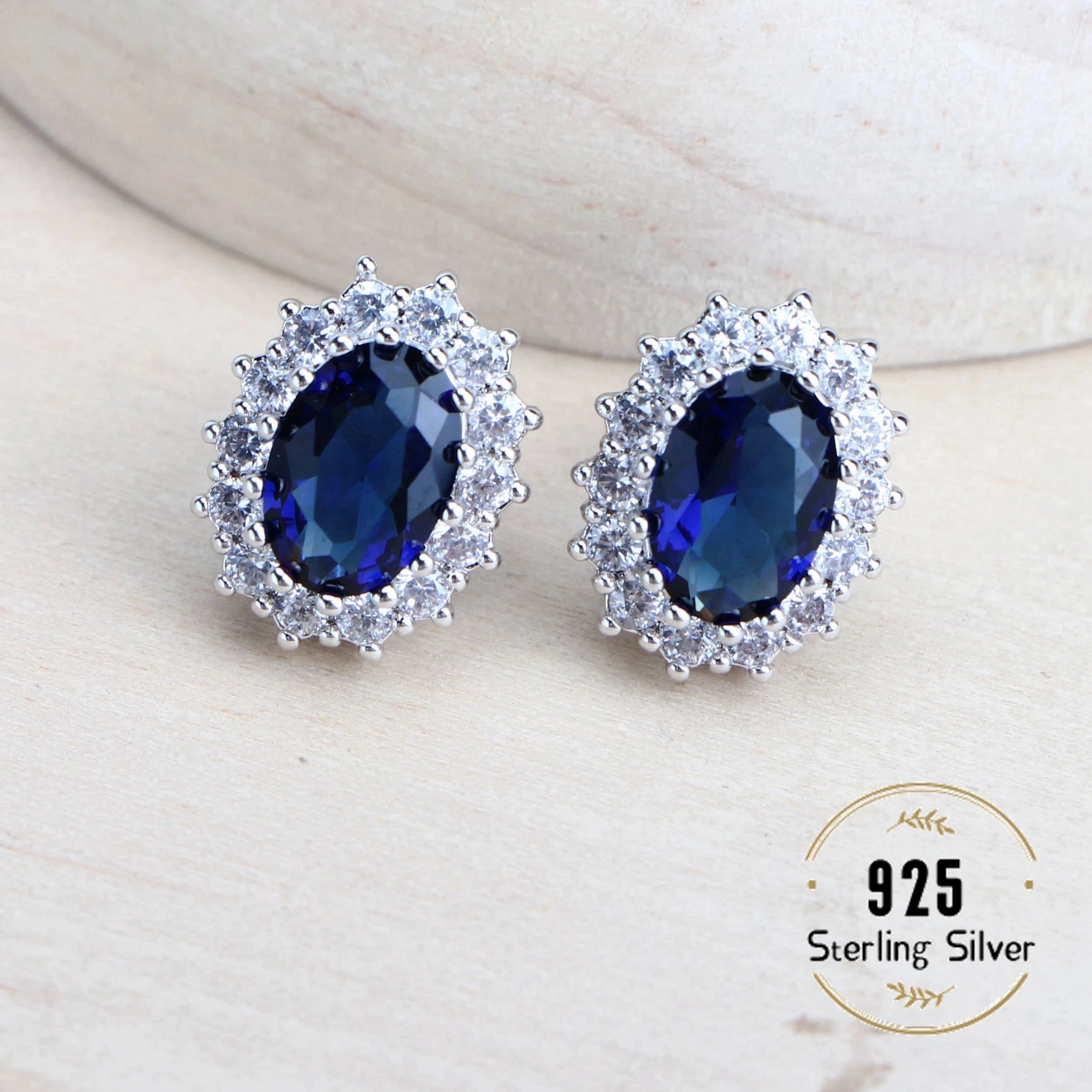 Silver 925 Women Jewelry Sets Blue Zirconia