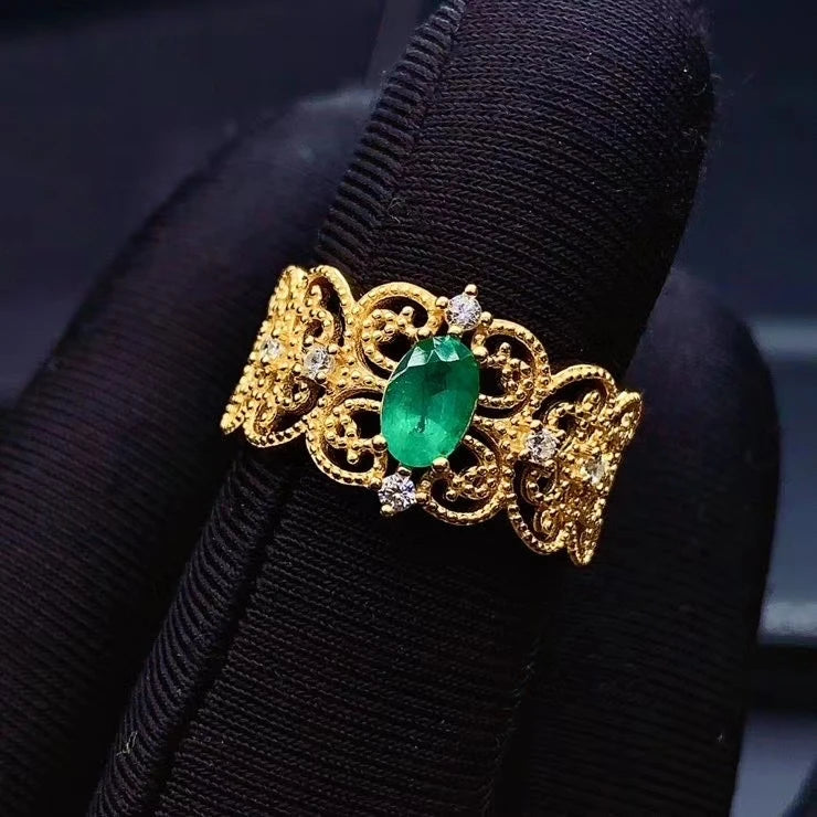 Daily Jewelry Vintage Emerald Ring