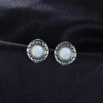 2.5ct Cabochon Opal 925 Sterling Silver Stud EarringsEarrings