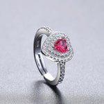 Charm Rings 925 Silver Jewelry Heart-Shape