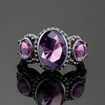 Oval Bohemia Purple Amethyst Ring