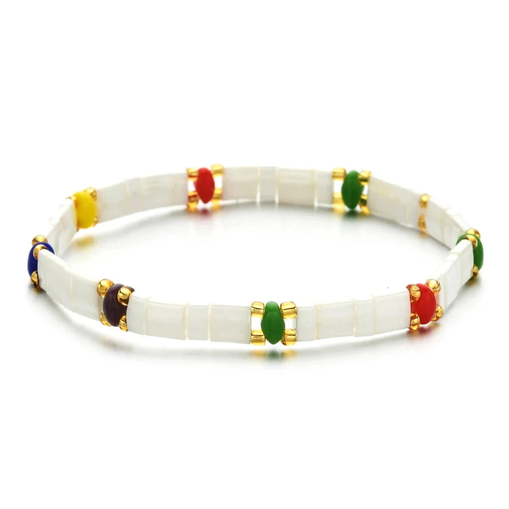 Colorful Miyuki Tile Beads BraceletHGSL069