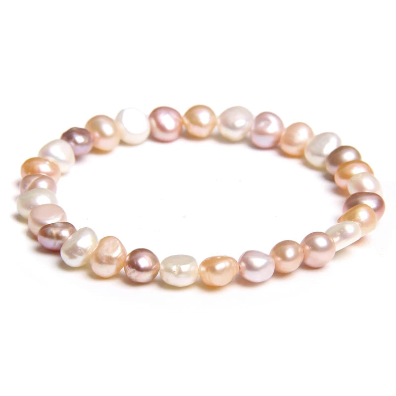 Real Natural Freshwater Pearl Fashion BraceletNo.28 19cm