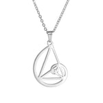 Fibonacci Spiral Golden Ratio Pendant NecklaceSteel necklace 0150cm