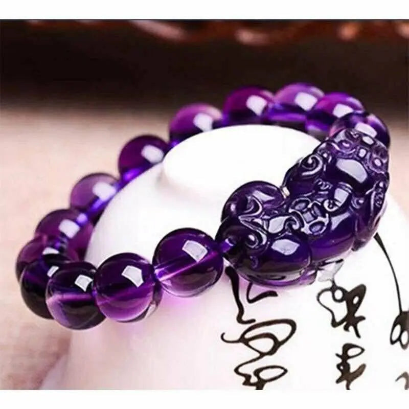 Pixiu Lucky Wealth Chinese Fengshui Beast Crystal Beads Bracelets