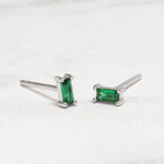 Square Emerald Stud EarringsEarringssilver