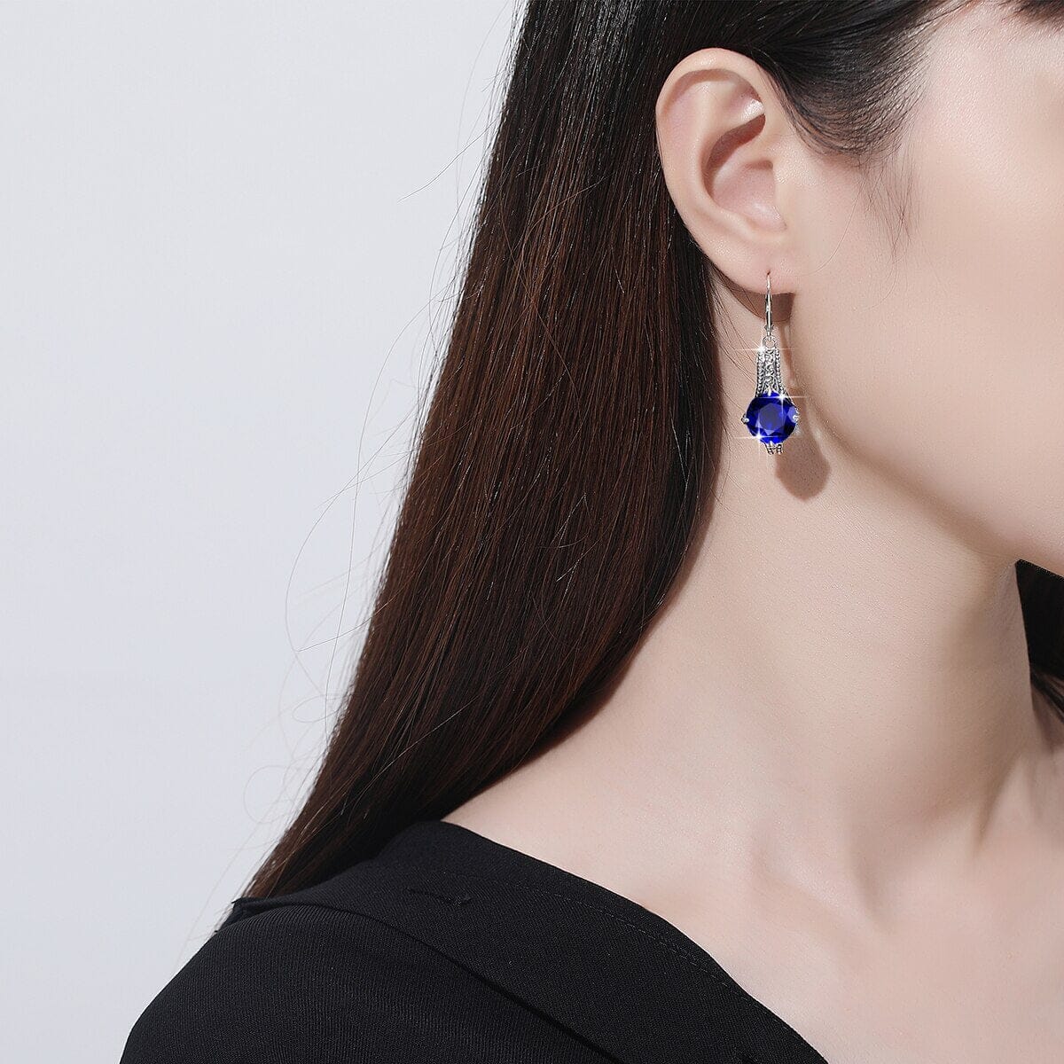 Drop Earrings For Woman Sapphire Lever Backs Earring0