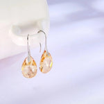 Water Drop Crystal EarringsChampagne