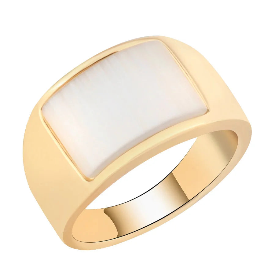 Luxury Unique Opal Ring For Women Gold Color Punk Jewelry