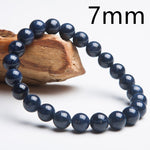 Genuine Natural Blue Sapphire Gemstone Strand BraceletBracelet7mm