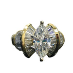 Huitan Gold Marquise CZ Women's Party RingF7008