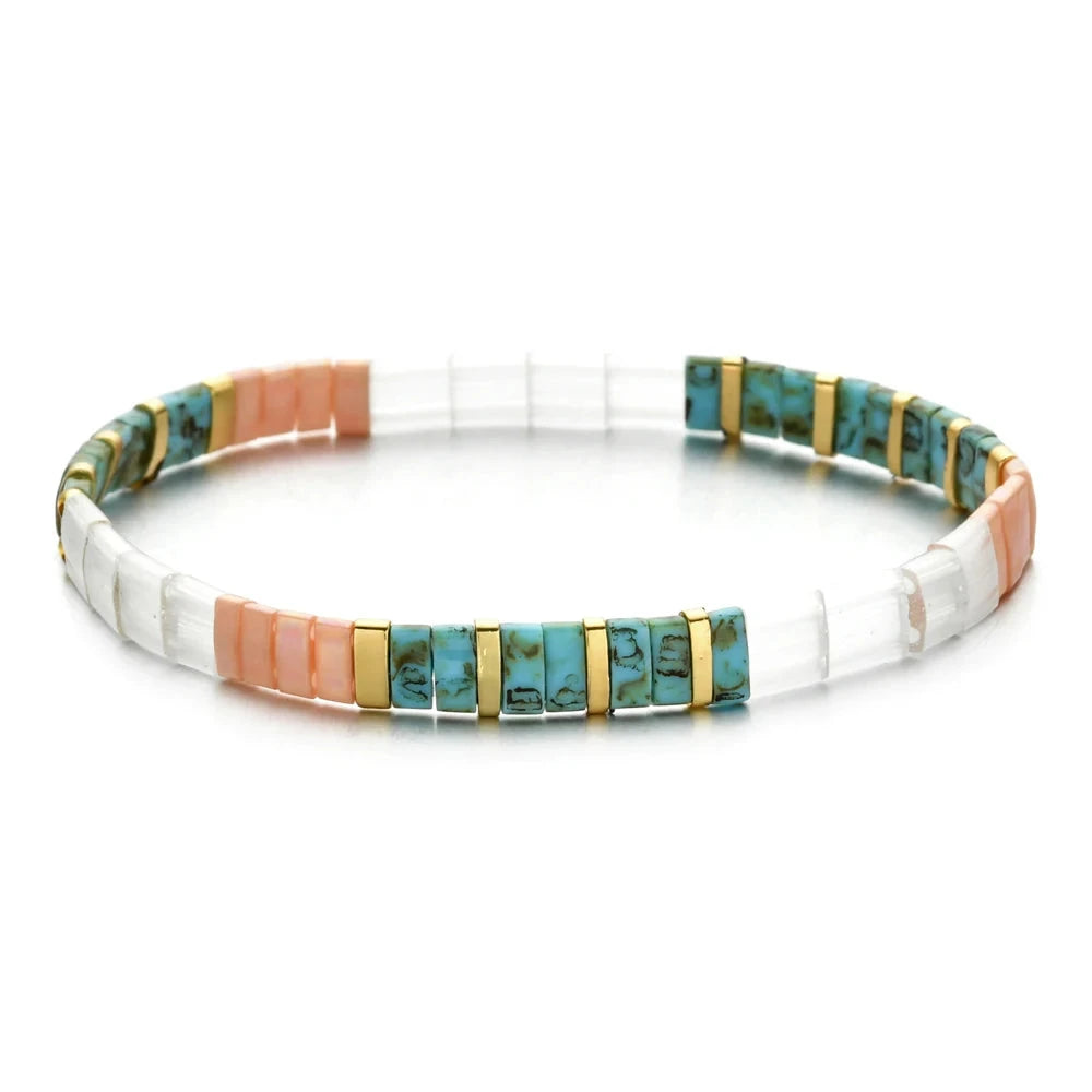 Colorful Miyuki Tile Beads BraceletHGSL074