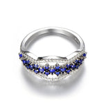 Sapphire Rings for Women Silver 925 Fine Jewelry with Gemstones