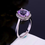 8mm*10mm Natural Amethyst Ring for Daily Wear