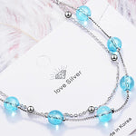 Round Aquamarine Gemstone BraceletBracelet