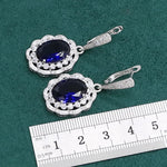 Blue Sapphire 925 Sterling Silver Jewelry set for Women