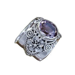 American Retro Luxury Amethyst Ring