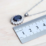 Silver 925 Women Jewelry Sets Blue Zirconia