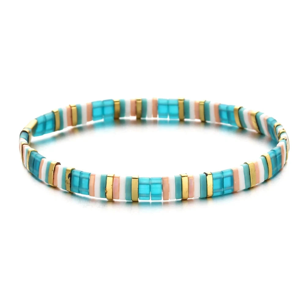 Colorful Miyuki Tile Beads BraceletHGSL075