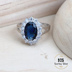Silver 925 Women Jewelry Sets Blue Zirconia