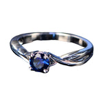 Blue Sapphire Ring Silver 925 Jewelry Aquamarine Rings For Women Engagement Rings