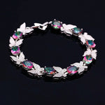 New Luxury Butterfly Bracelets for Women Aquamarine Charm Bracelets