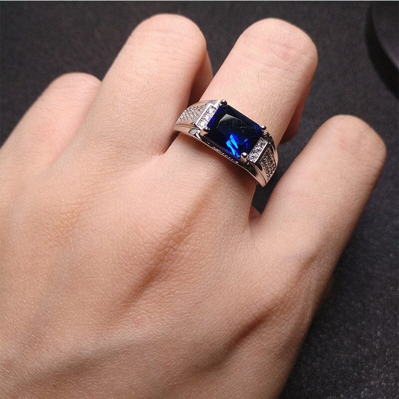 Sapphire White Gold Filled Resizable RingRing