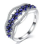 Sapphire Rings for Women Silver 925 Fine Jewelry with Gemstones