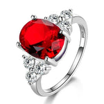 S925 Silver Oval Zircon Ring – Women's Wedding JewelryRuby7