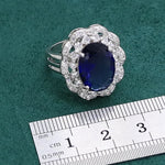 Blue Sapphire 925 Sterling Silver Jewelry set for Women