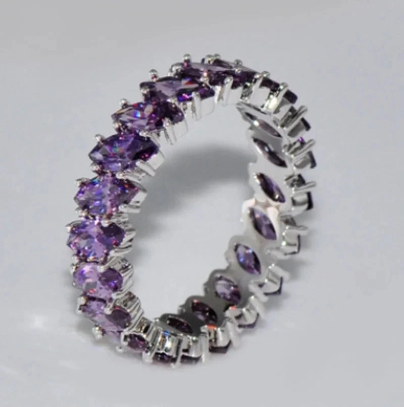 Luxury Rainbow Amethyst Ring