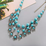 2024 Ethnic Hand Pendant Necklace Vintage Turquoises