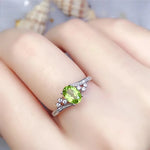 Natural Peridot Ring 925 solid sterling silve