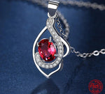 Galant 925 Sterling Silver Ruby Necklaces