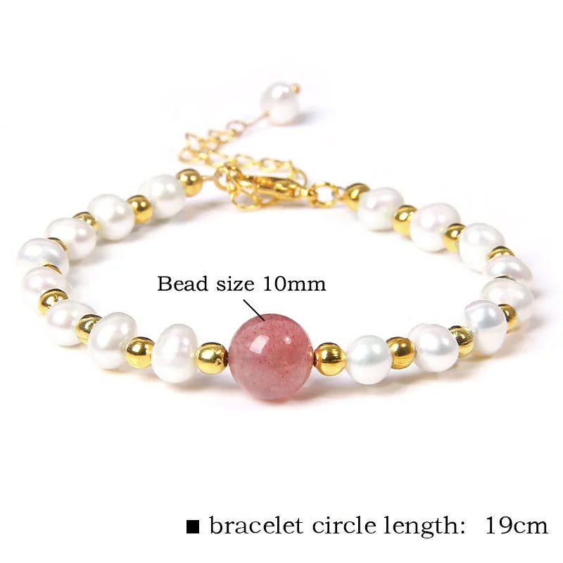 Real Natural Freshwater Pearl Fashion BraceletNo.20 Adjustable