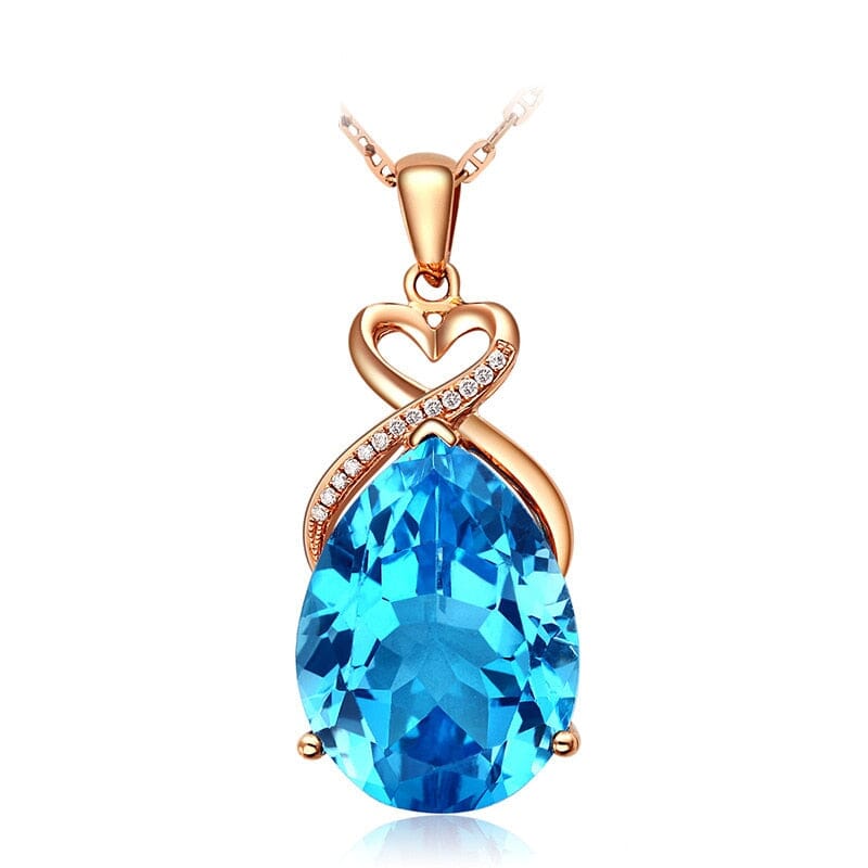 Sapphire 14K Rose Gold NecklaceNecklace