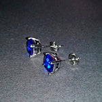 Silver Sud Earrings 925 Jewelry Gemstones Sapphire