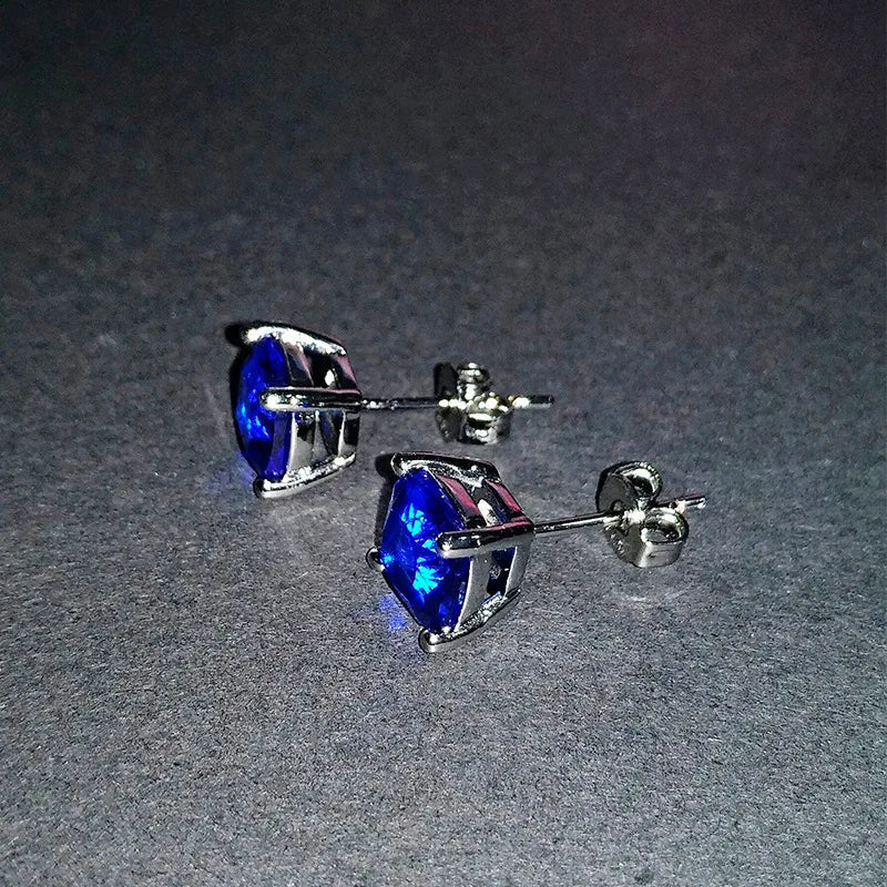 Silver Sud Earrings 925 Jewelry Gemstones Sapphire