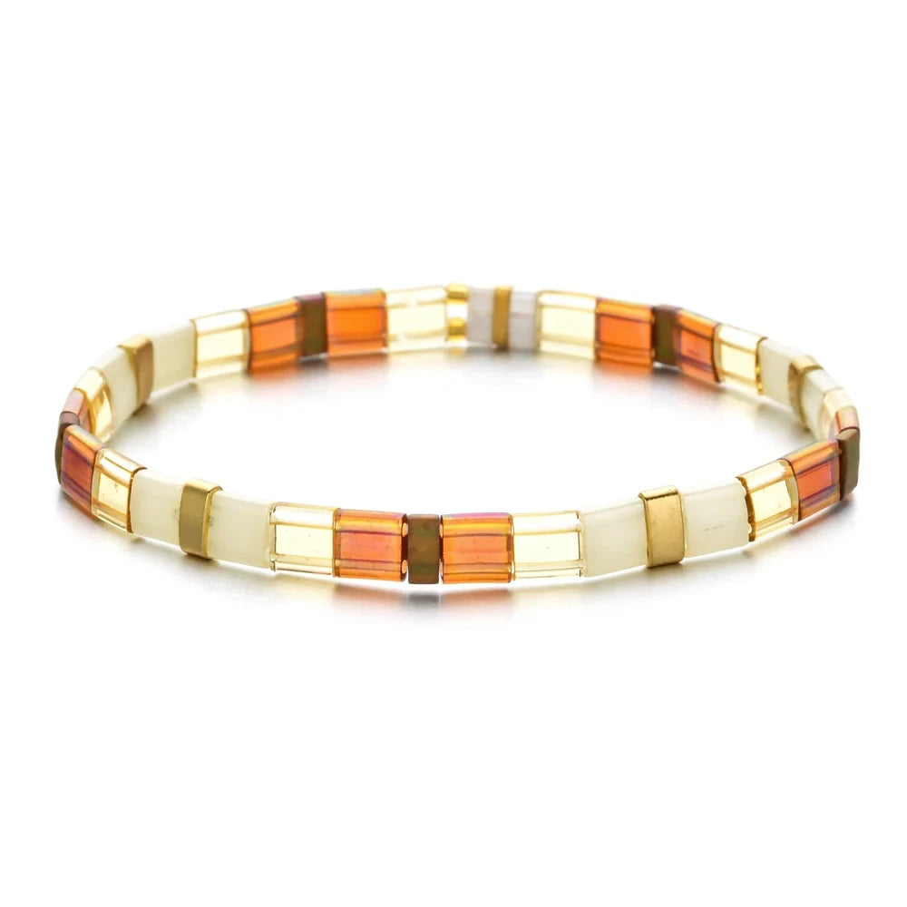 Colorful Miyuki Tile Beads BraceletHGSL076