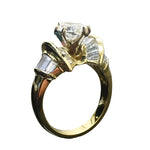 Huitan Gold Marquise CZ Women's Party Ring